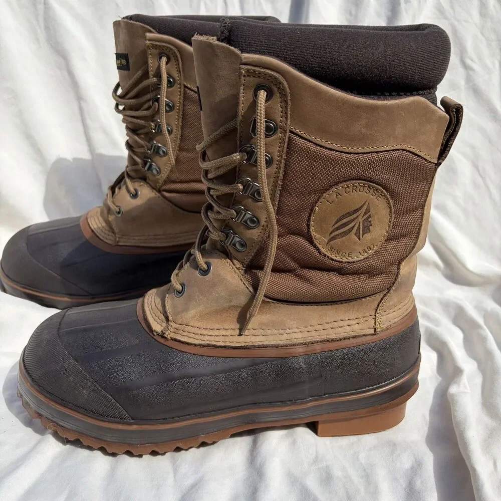 Lacrosse Ice King Leather Winter Snow Ice Fishing Hunting Boots - Men's 11